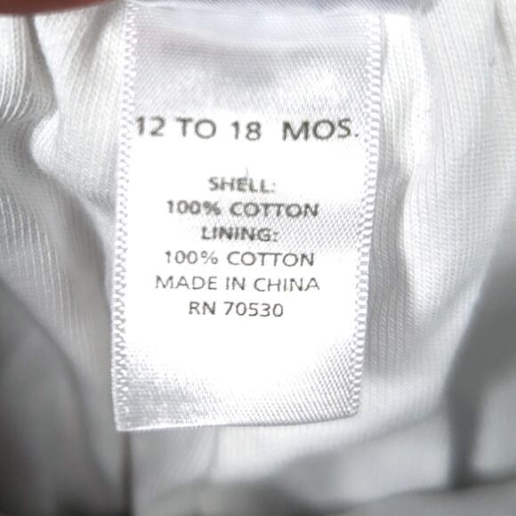 Vtg Janie and Jack Pants Girls Sz 12-18m Blue Antique Skates 2003 Corduroy Toile - Picture 7 of 8